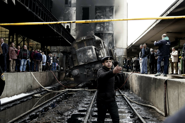 Cairo station fire: Train crash causes deadly blaze