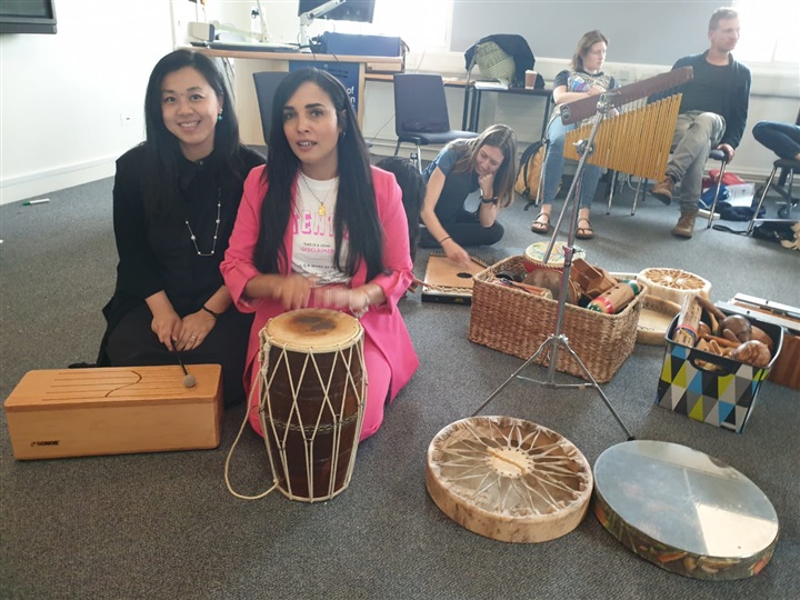 Ghada Abdel Rahim represents Egypt in a music therapy course at Britain’s largest university
