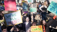 Young climate strikers