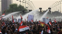 Riot police withdraw