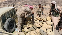 Houthis leave mines,